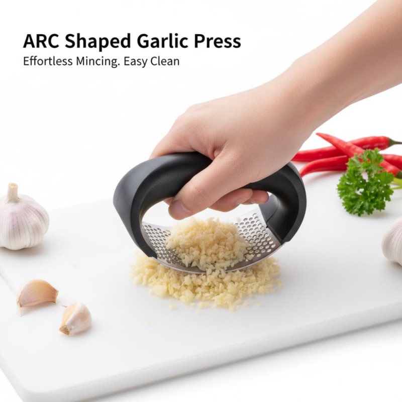 ARC Shaped Garlic Press
