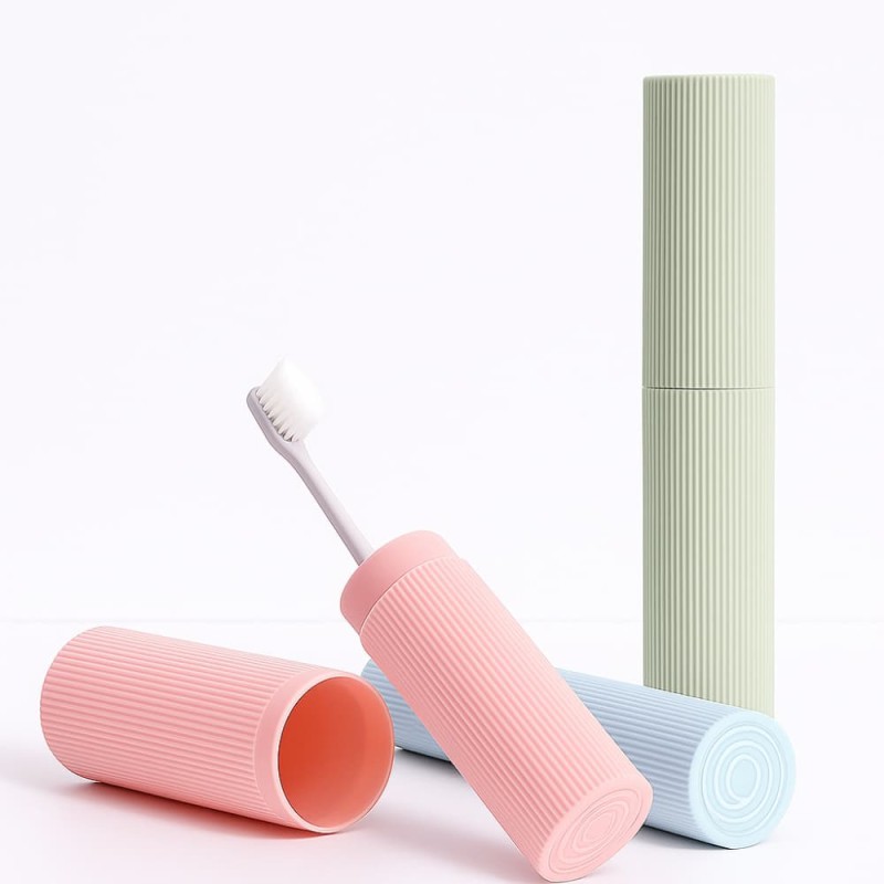Portable Toothbrush Holder & Travel Toothpaste Case – Durable Cover for Adults