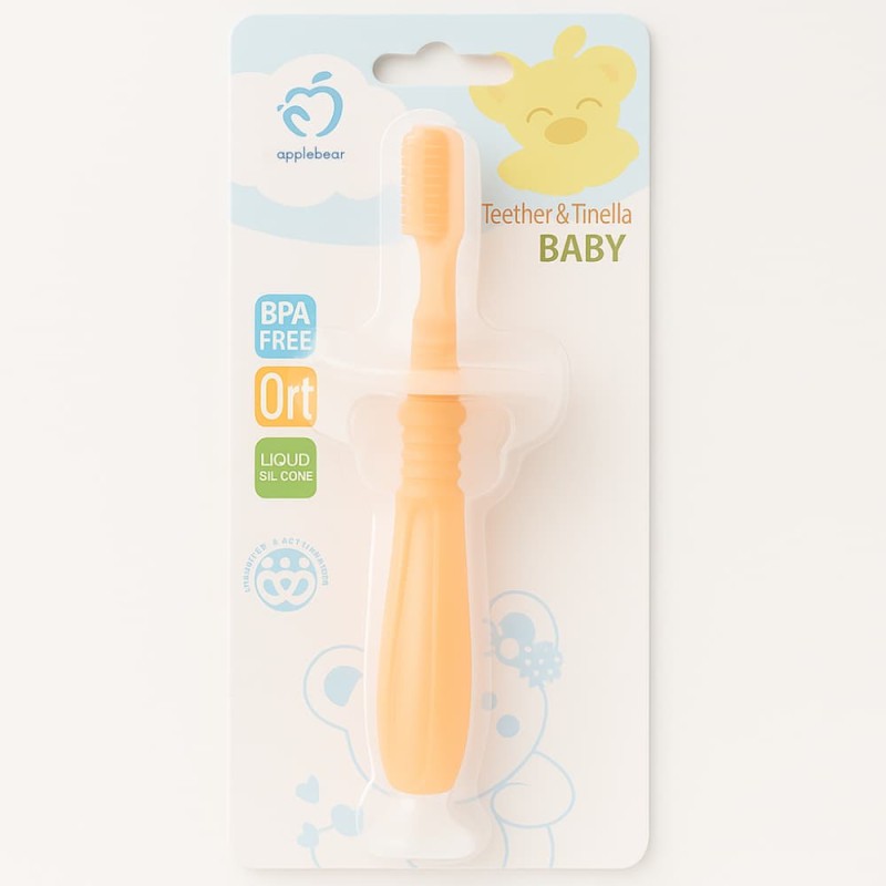 Baby Teether & Training Toothbrush – Safe Bendable Food-Grade Silicone (Multicolor, 1pcs)