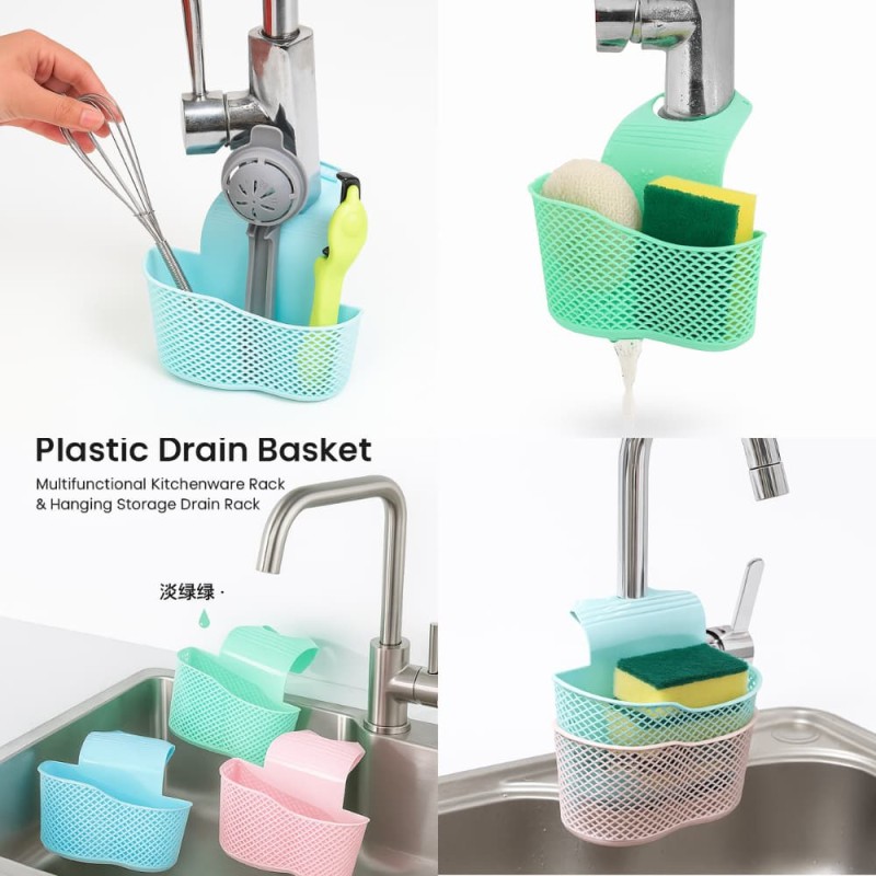 New Creative Sink Plastic Drain Basket – Multifunctional Kitchenware Rack & Hanging Storage Drain Rack