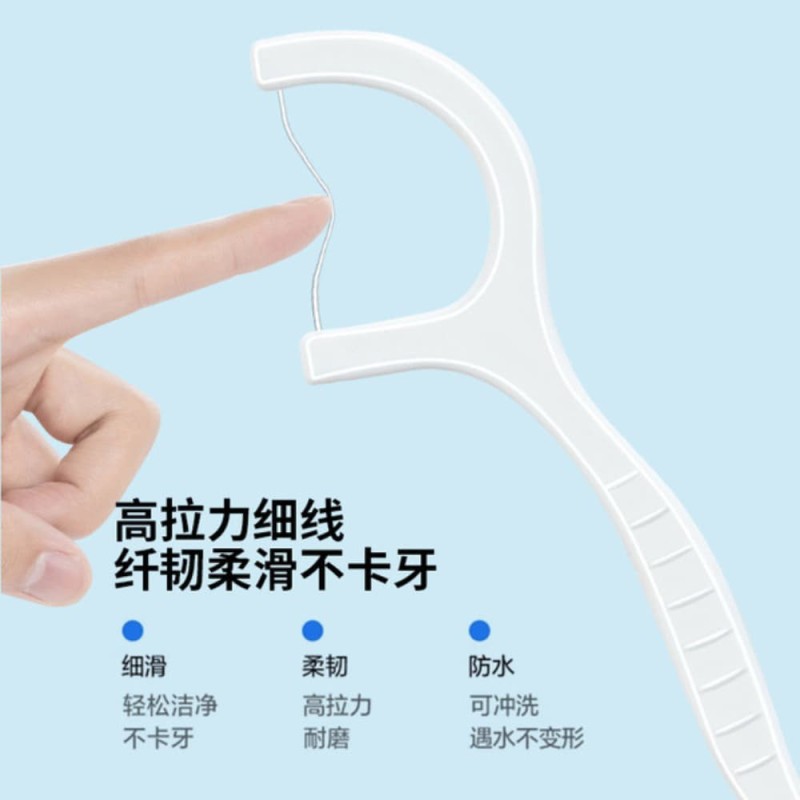 Dental Floss Toothpick (30pcs Box) – Disposable Interdental Cleaning Sticks