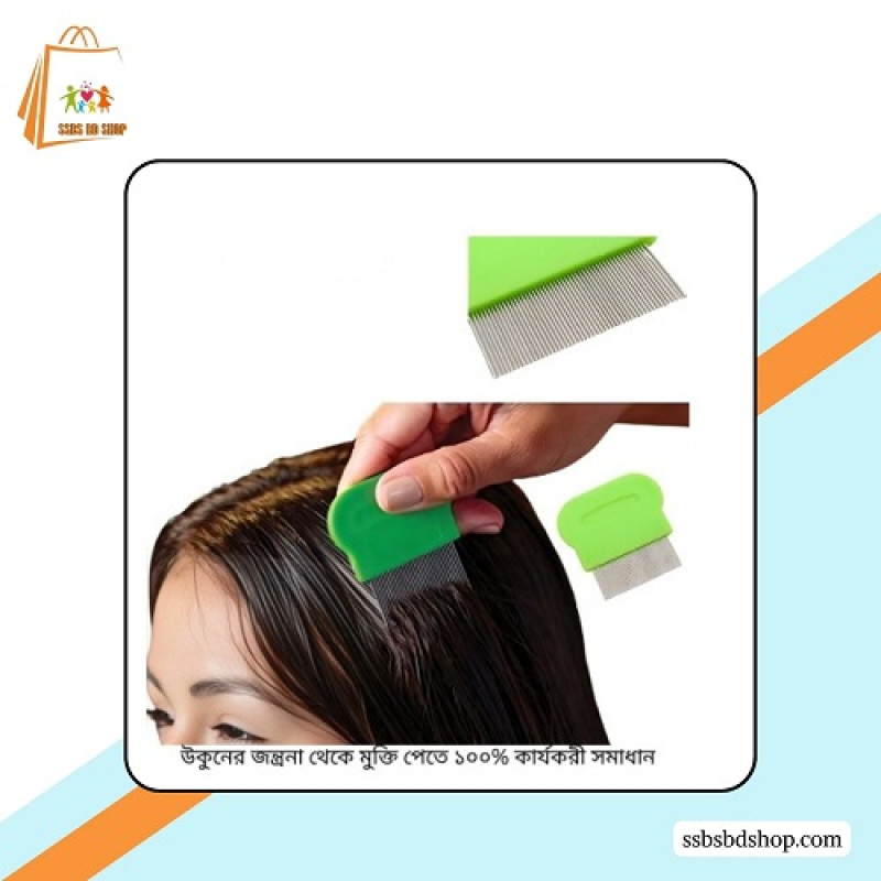 Effective hair lice comb with small steel bristles(3pcs)