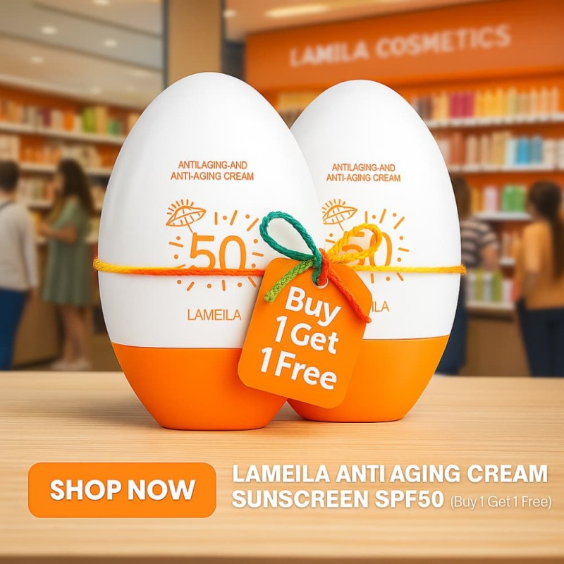 LAMEILA ANTI AGING CREAM SUNCREEN SPF50 (Buy1 Get1 Free)