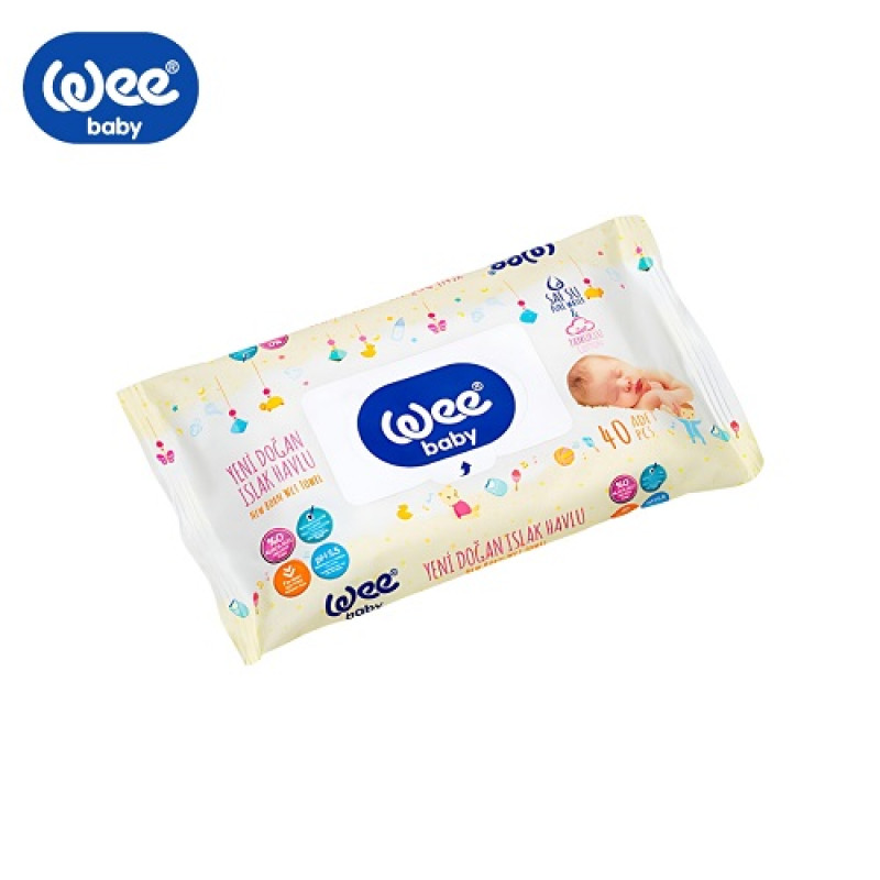 Wee Baby New born Wet Towel Wipes (40pcs)