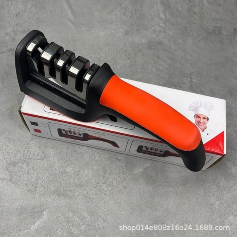 Professional 4-Stage Manual Knife Sharpener – Precision Sharpening & Polishing Tool for All Kitchen Knives