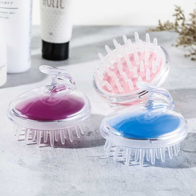 "Silicone Bath Brush, Transparent Head Massage, Scalp Protection, Airbag Shampoo Comb Massage Brush"