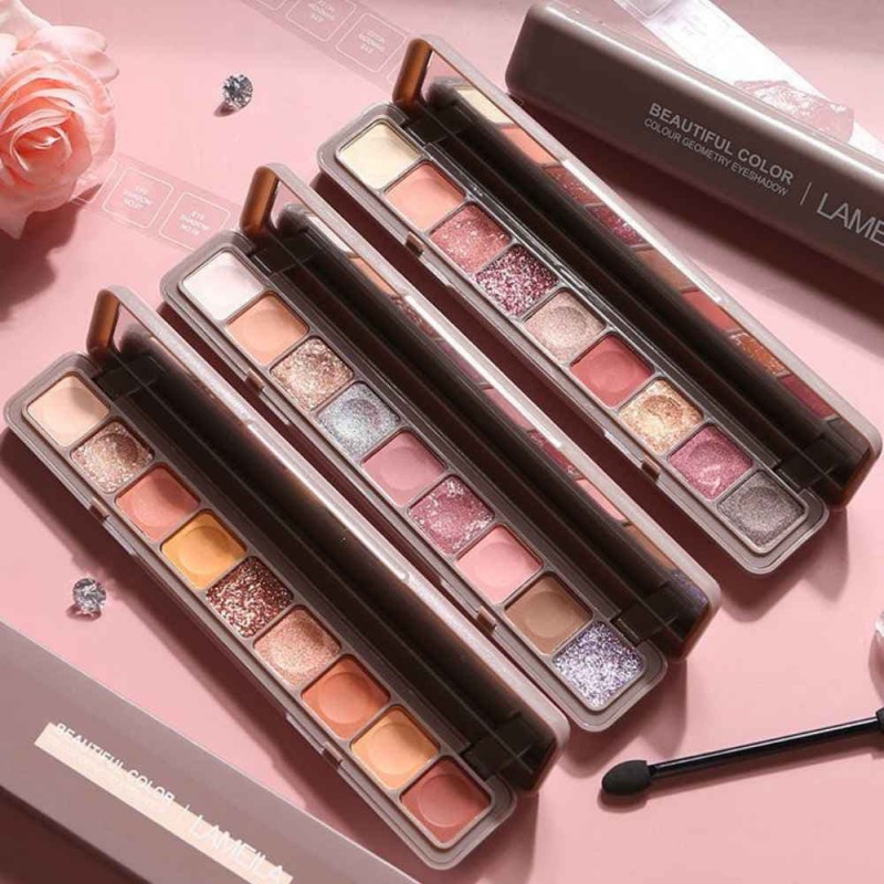 Lameila 9 Colors Long-Lasting Matte & Shimmer Eyeshadow Palette