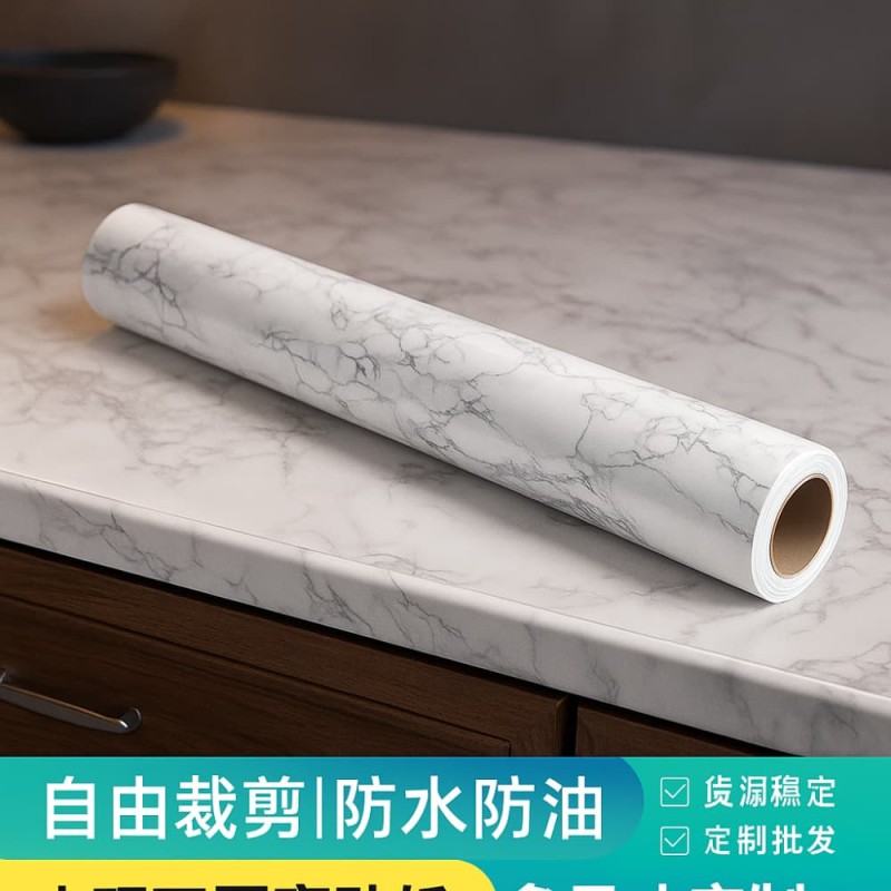 Marble PVC Waterproof Self Adhesive Wallpaper – Kitchen Cabinet, Table & Furniture Renovation