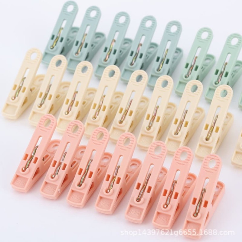 China 50 Pcs Colorful Clothes Peg Set – Strong Grip Plastic Clips