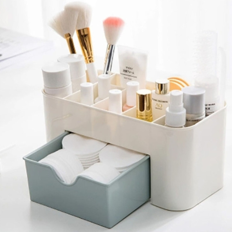 Makeup Case Women's Storage Organizer Cosmetic Holder Container Box with Drawer(1pcs)