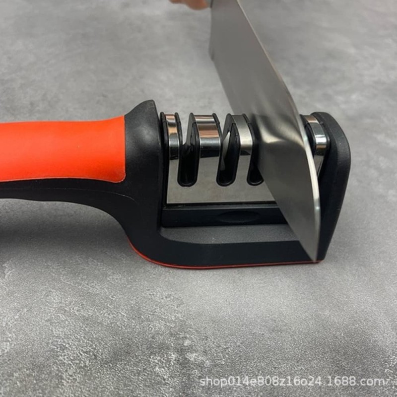 Professional 4-Stage Manual Knife Sharpener – Precision Sharpening & Polishing Tool for All Kitchen Knives