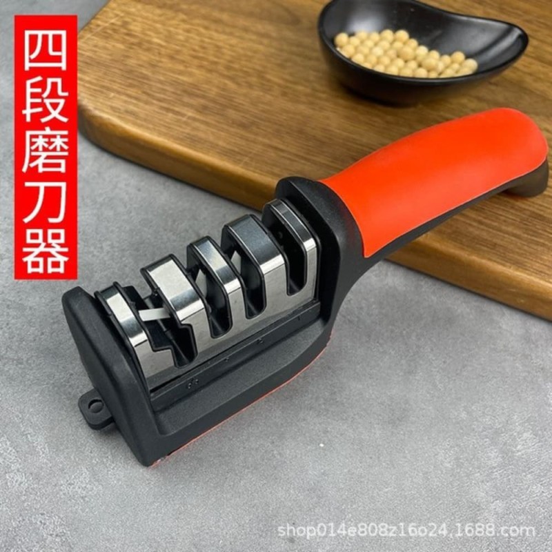 Professional 4-Stage Manual Knife Sharpener – Precision Sharpening & Polishing Tool for All Kitchen Knives