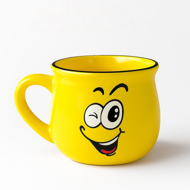 Emoji Bone Ceramic China Coffee Mug – Fun & Stylish Gift Cup