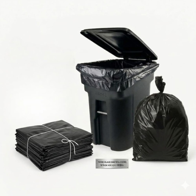 20 X 30 Black Garbage Poly Trash Bag 1kg