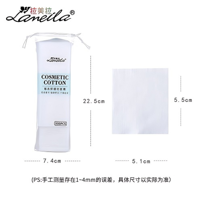 Lameila portable disposable non woven cotton pads deep clean makeup remover pads(500pcs)