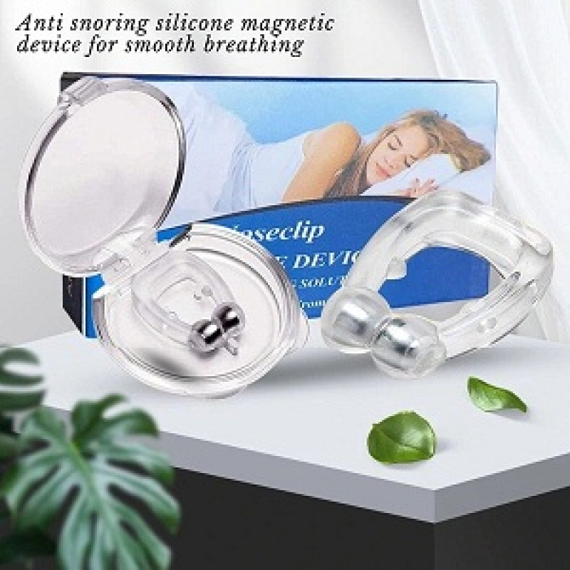 Anti snoring silicone magnetic device for smooth breathing