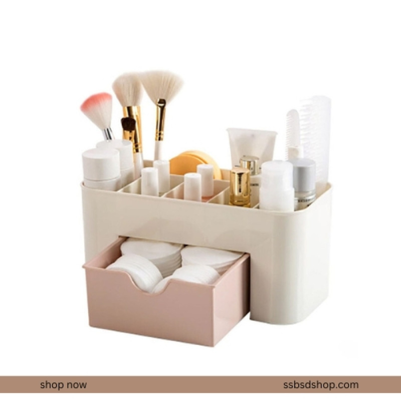 Makeup Case Women's Storage Organizer Cosmetic Holder Container Box with Drawer(1pcs)