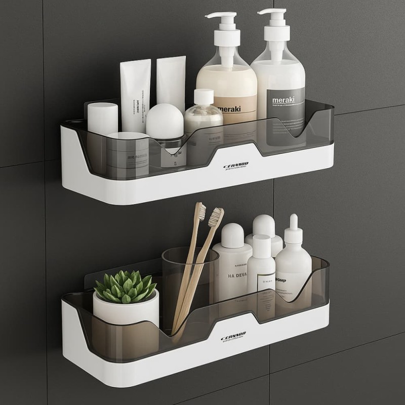 Premium Bathroom Corner Shelf – Shower Gel & Shampoo Holder Storage Rack Organizer