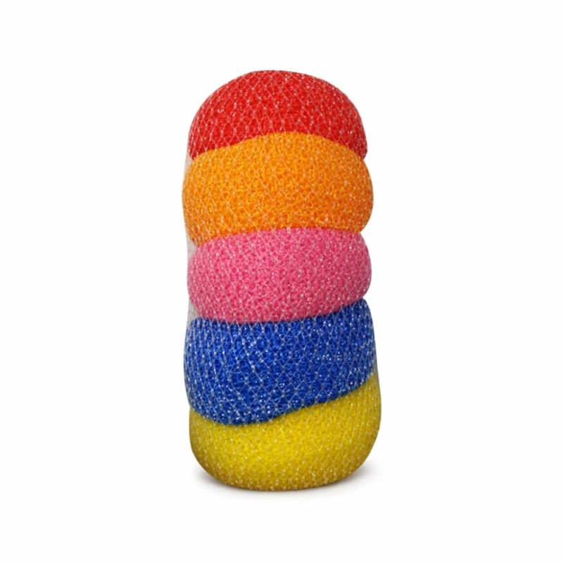 Premium Dish Washer Scrubber – 5 Pieces Heavy-Duty Round Kitchen Cleaning Set
