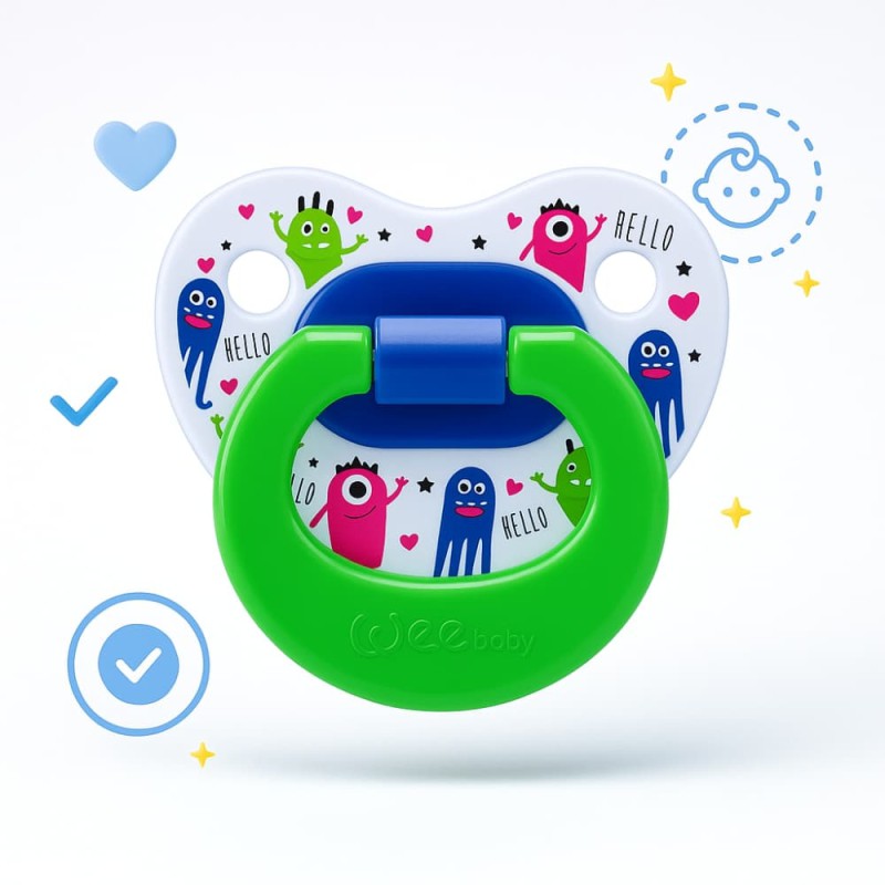 Wee Baby Patterned Orthodontical Soother
