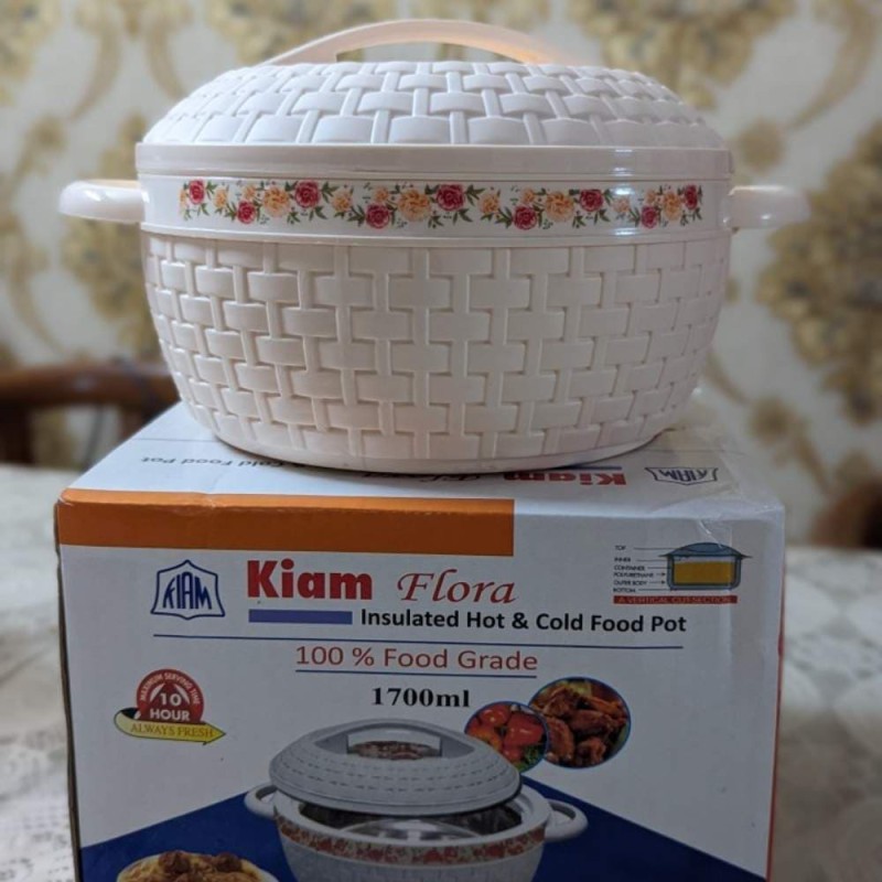 KIAM Flora Stainless Steel multi Designer Food Hot pot - 1700 ML