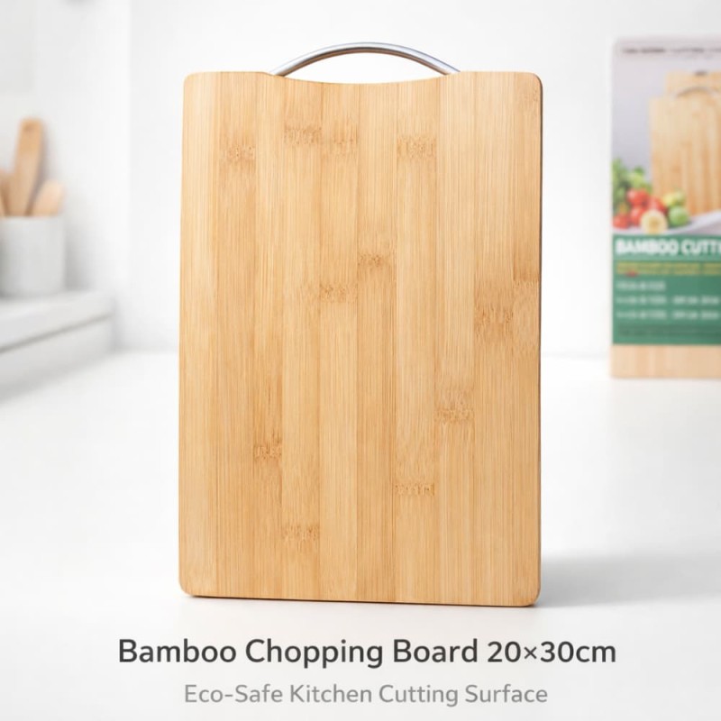 Bamboo Chopping Board 20×30cm | Eco-Safe Kitchen Cutting Surface