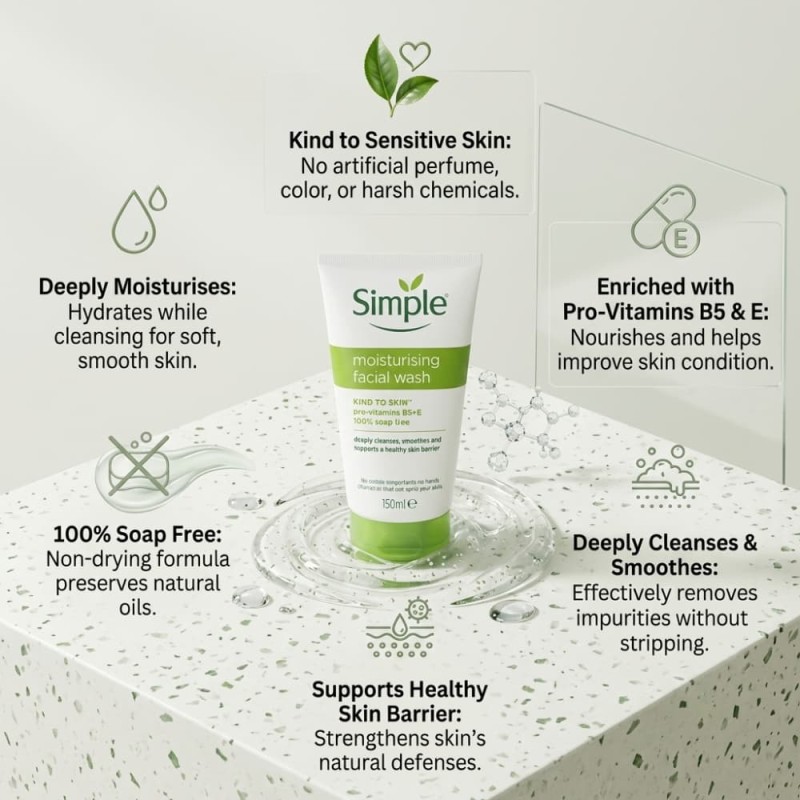 Simple Moisturising Facial Wash 150ml