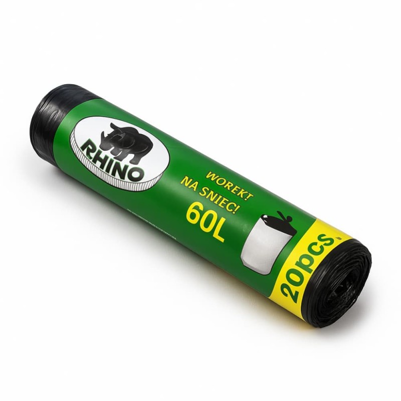 60 Liter Garbage bags on roll 20pcs