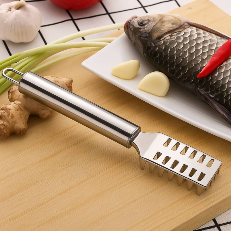 Stainless Steel Fish Scaler – Easy Skin & Scale Remover Tool