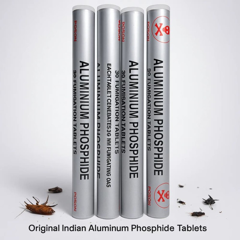 Original Indian Aluminum Phosphide Tablets – Powerful Charpoka, Rat & Insect Killer Fumigation Gas (30 pcs)