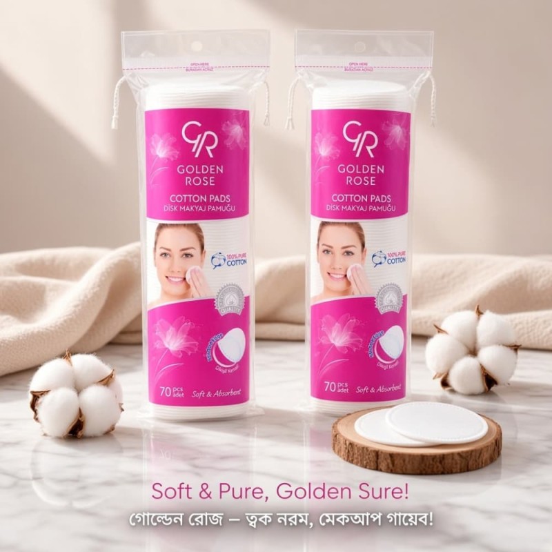 Golden Rose Cotton Pads