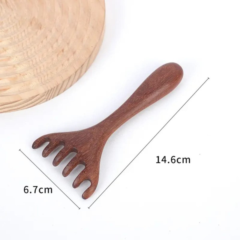 Six-Claw Wooden Scalp Massage Comb