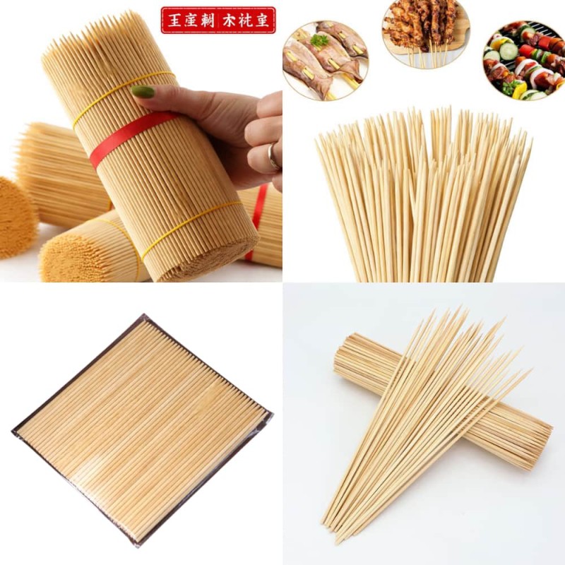 Bamboo BBQ Skewers 6 Inch 200pcs Kabab Grill Sticks