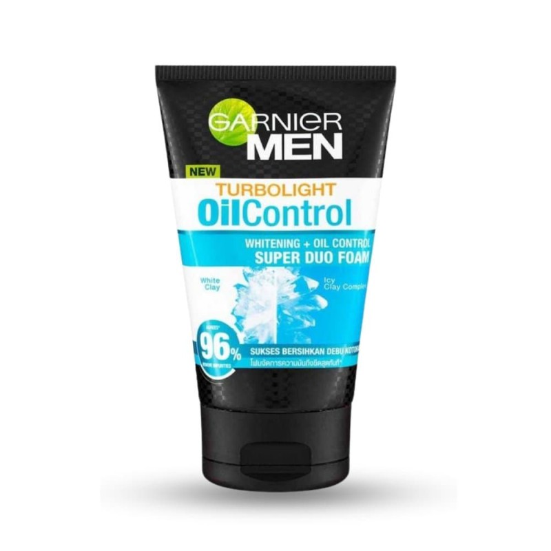 Garnier Men Turbolight Oil Control whitening super duo foam face wash-100 ml