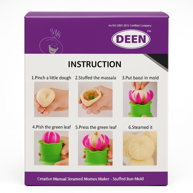 Deen Creative Manual Steamed Stuffed Bun Mold Momos Maker