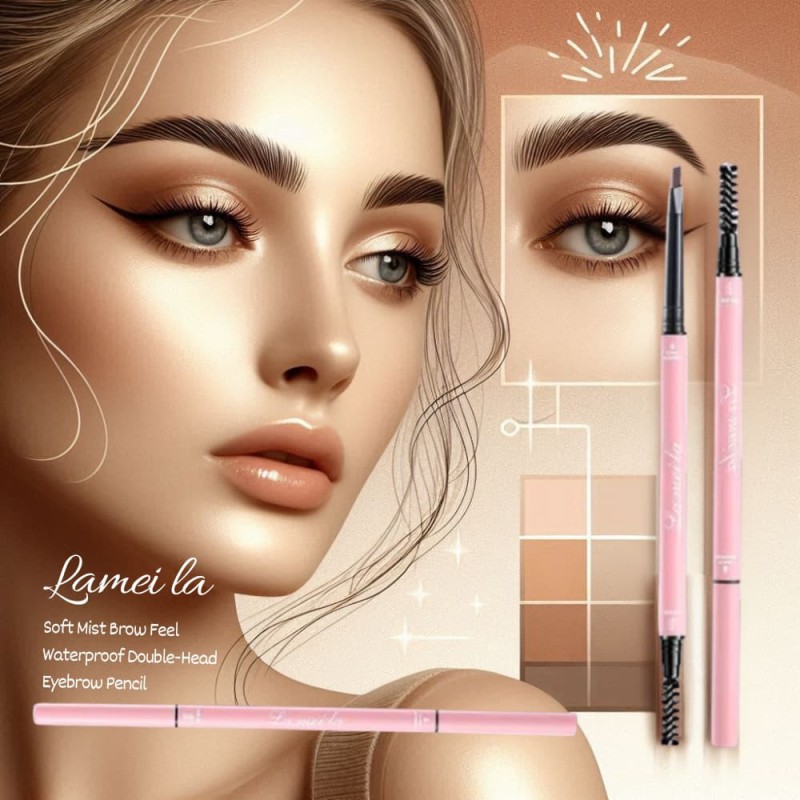 LAMEILA Soft Mist Brow Feel Waterproof Double-Head Eyebrow Pencil