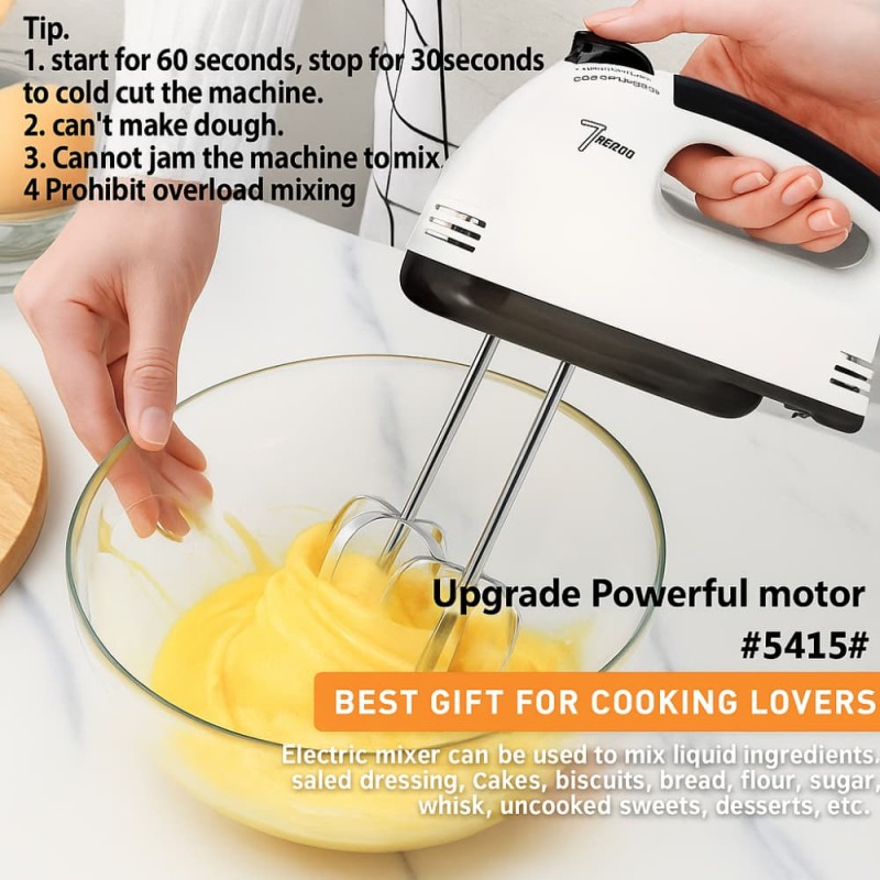 Scarlett Super Hand Mixer HE-133 – 7-Speed Electric Egg Beater with Dough Hooks & Whisks