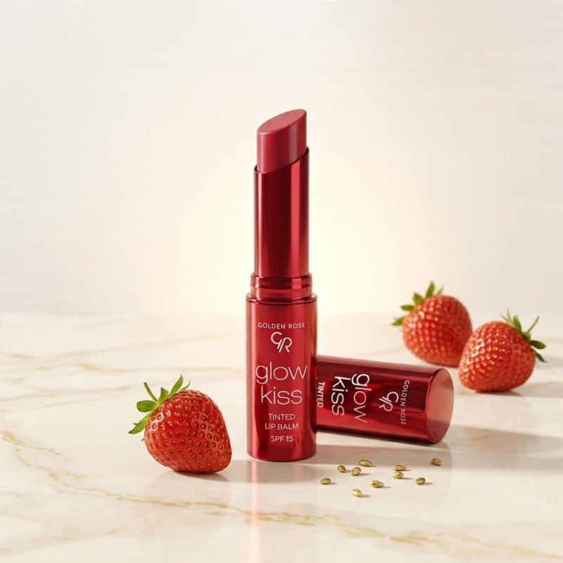 Golden Rose Glow Kiss Tinted Lip Balm Strawberry