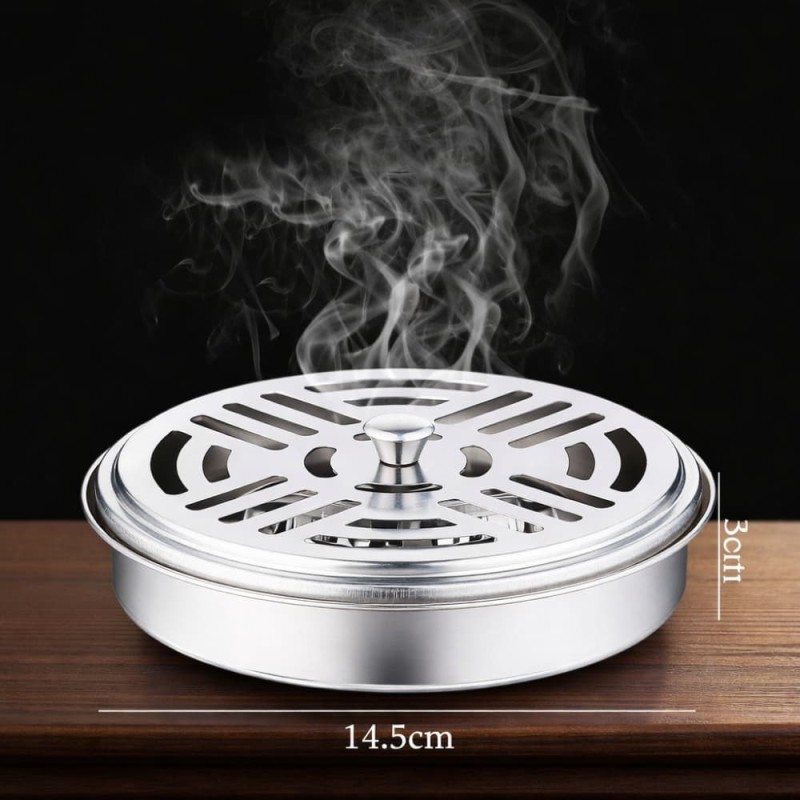 Stainless Steel Mosquito Coil Holder – Fireproof Safe Design