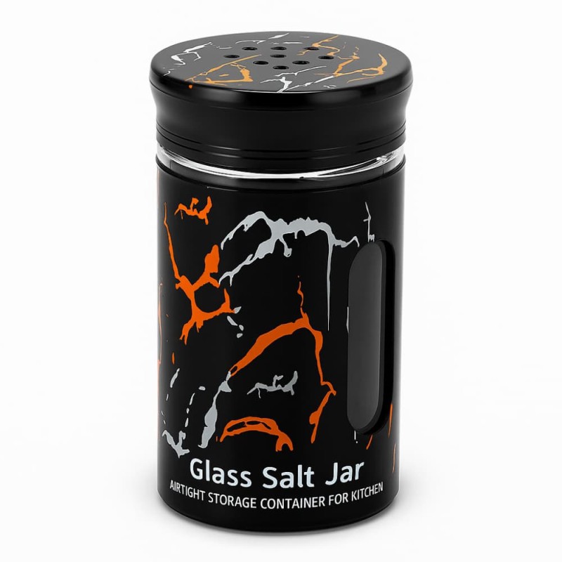 Glass Salt Jar – Airtight Storage Container for Kitchen