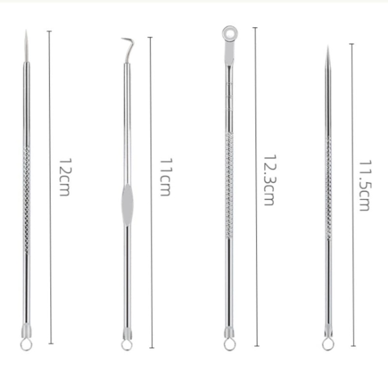5 Pcs Comedone Extractor Kit Blackhead & Whitehead Removal Tools