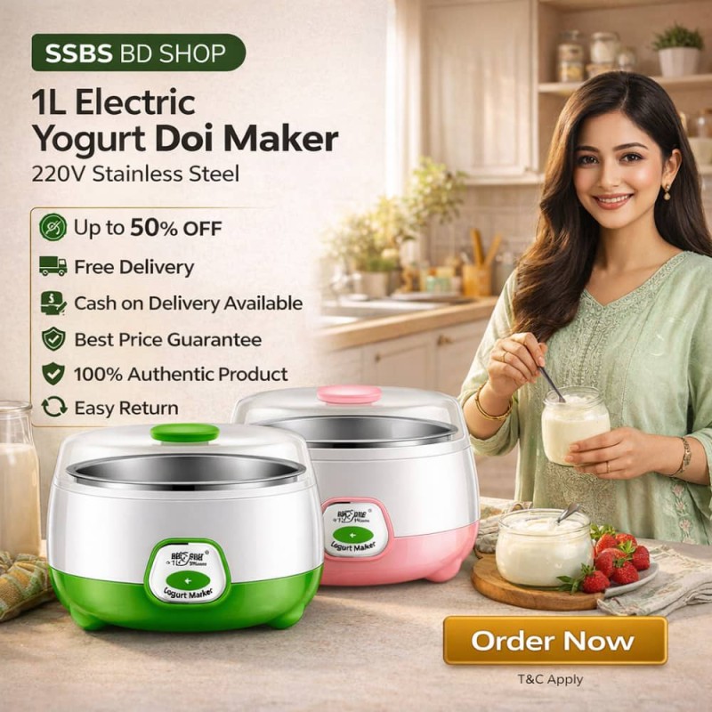 1L Electric Yogurt Doi Maker 220V Stainless Steel