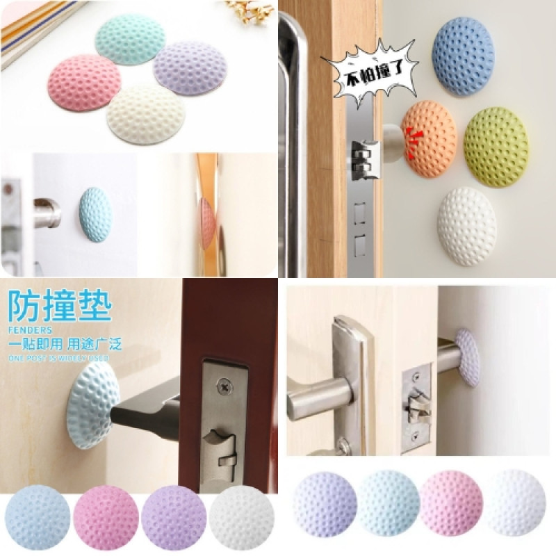 Soft silicone rubber door and wall protection guard safety adhesive pad(mix color 1pcs)