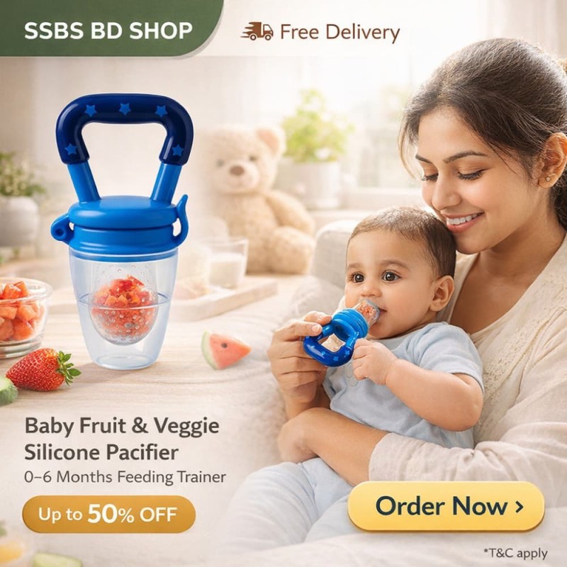 Baby Fruit & Veggie Silicone Pacifier – 0-6 Months Feeding Trainer