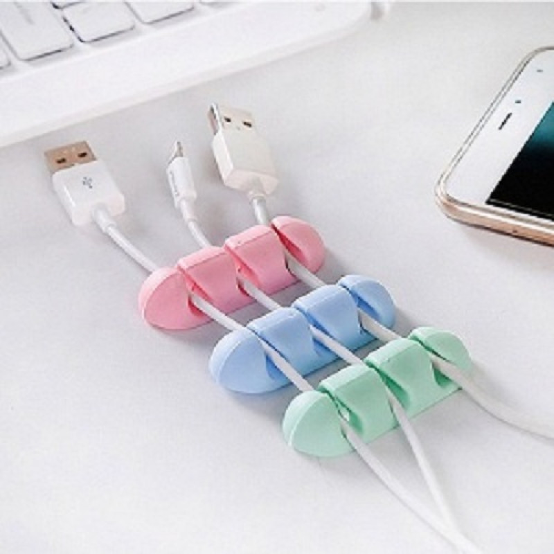 fast desktop or mobile Cable Clip Self Adhesive Cable Clamp Multiple Cable Management Tool For Home & Office