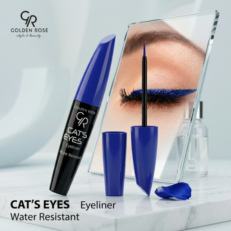 Golden Rose Cat’s Eyes Eyeliner Matte Blue