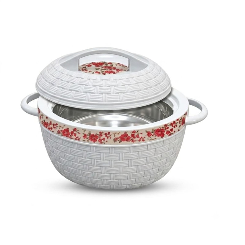 KIAM Flora Stainless Steel Designer Food Hot pot - 1300 ML
