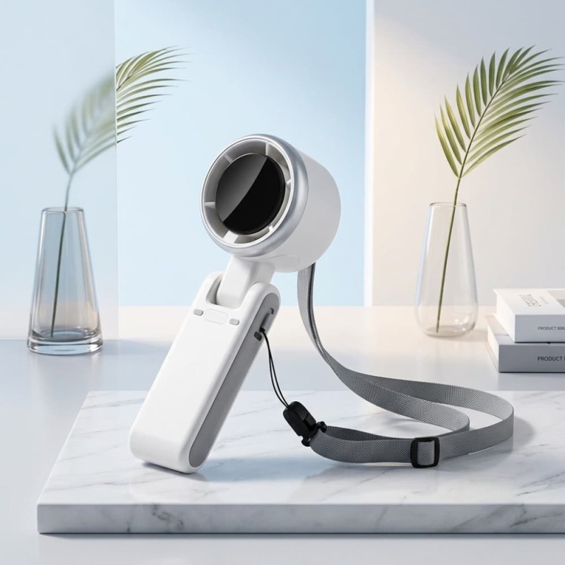 N607 Turbo High-Speed Handheld Fan with Digital Display