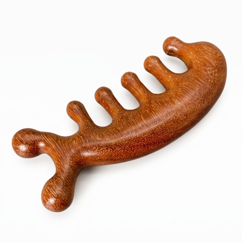 Natural Sandalwood Wooden Scalp Massage Tool for Relaxation