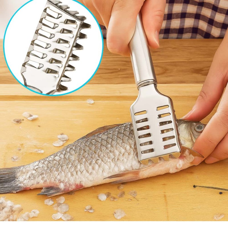 Stainless Steel Fish Scaler – Easy Skin & Scale Remover Tool